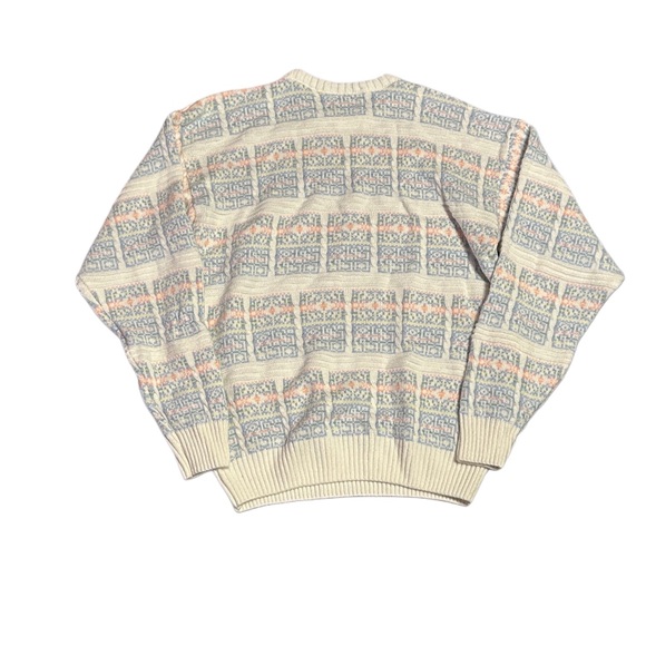 Arnold Palmer Men's Patterned Sweater - Cream, Blue, Pink, Green, Yellow - Picture 2 of 3